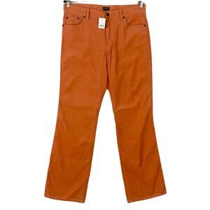 NWT Vintage J CREW Pants Women 6 Coral Corduroy”Favorite Fit”Wide Flare Cotton